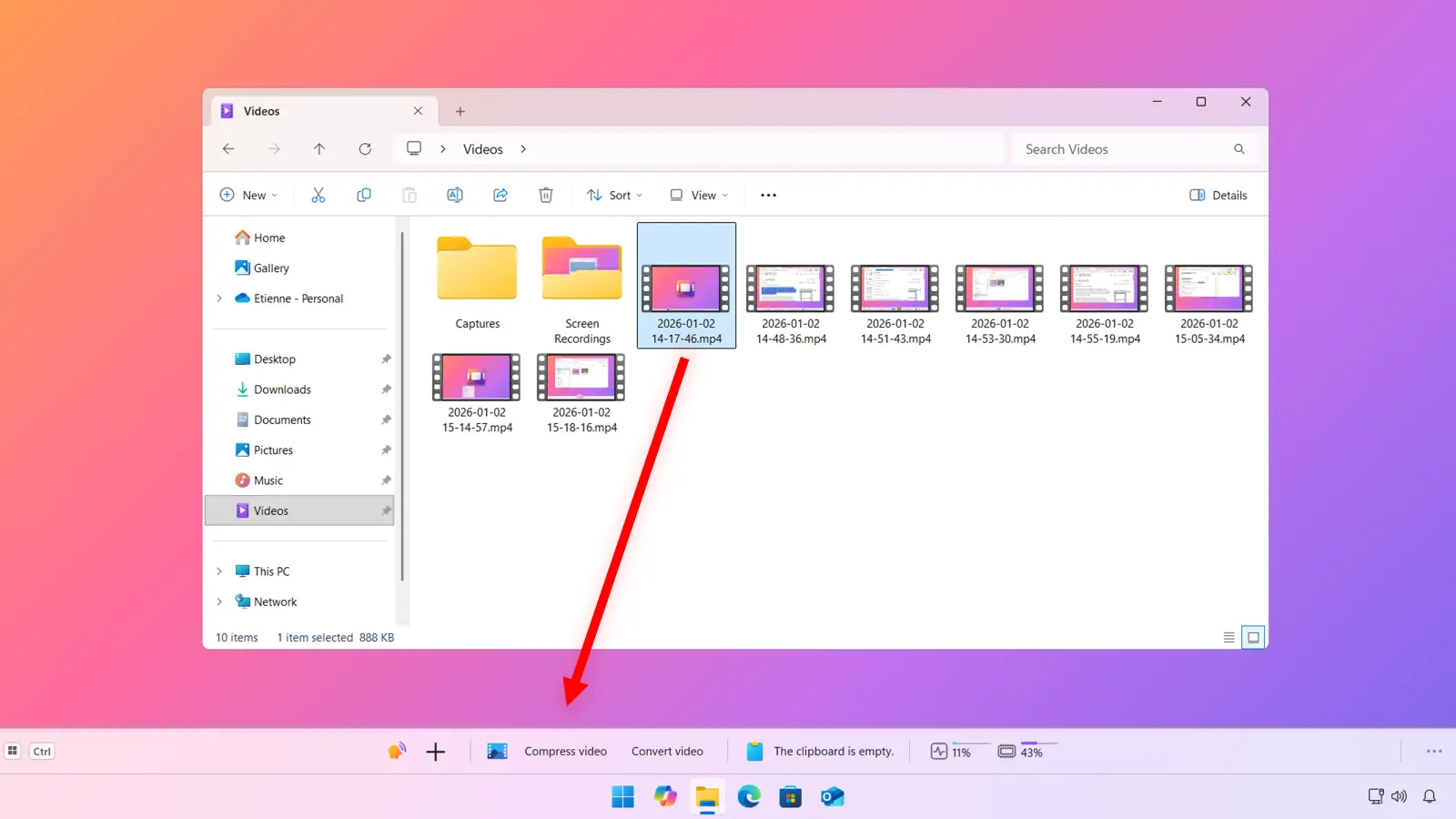 The Video Helper extension on the WindowSill bar